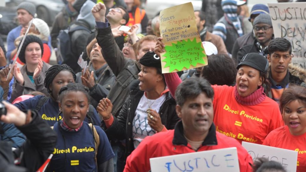 Many of the direct provision centres have been the subject of high-profile protests by residents frustrated at the conditions. Photograph: Alan Betson