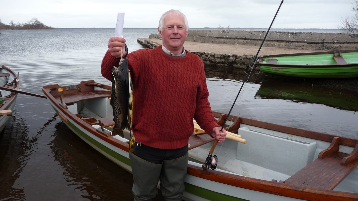 Liam Conroy with three fish on Mask in Burke’s fly fishing competition