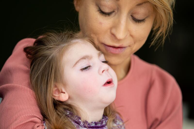 Tracy Carroll and her daughter Willow. Photograph: Tom Honan