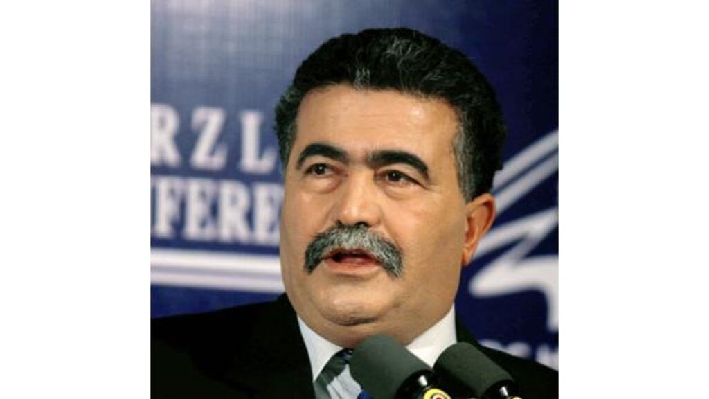 Defence minister Amir Peretz: appointed Gen Ashkenazy after
rival dropped out of race
