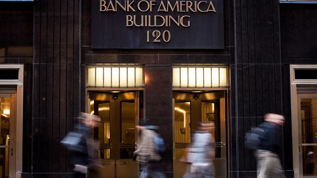 Bank of America building in Chicago: The “living will” plans are intended to prevent more taxpayer bailouts of big institutions and the kind of chaos sparked by the 2008 collapse of Lehman Brothers. Photograph: Christopher Dilts/Bloomberg