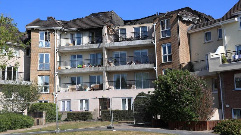 The Verdemont apartment complex in Blanchardstown following the fire in 2017. Photograph: Collins