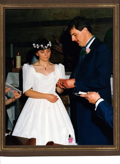 Angela and John Murray on their wedding day.