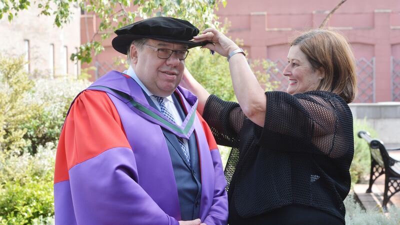 Brian Cowen with wife Mary. Photograph: Alan Betson/The Irish Times