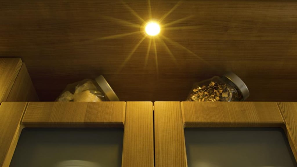 Draughts from downlights: insulation should not cover a spotlight as they can overheat and blow. Photograph: Thinkstock