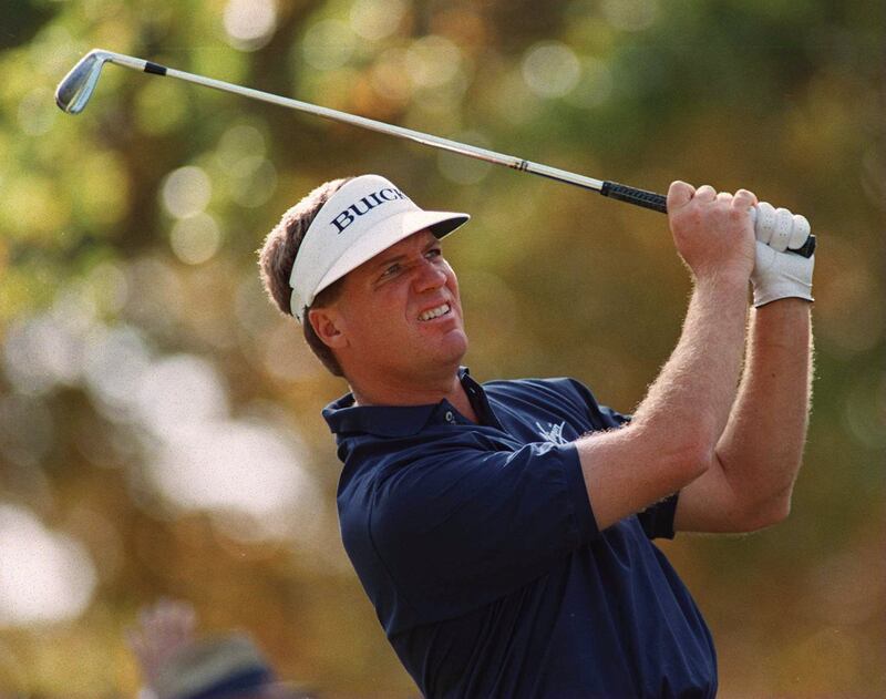 Steve Elkington: came from seven shots behind to earn a breakthrough win in 1990 at the Greater Greensboro Open (now the Wyndham). Photograph: Jamie Squire/All Sport