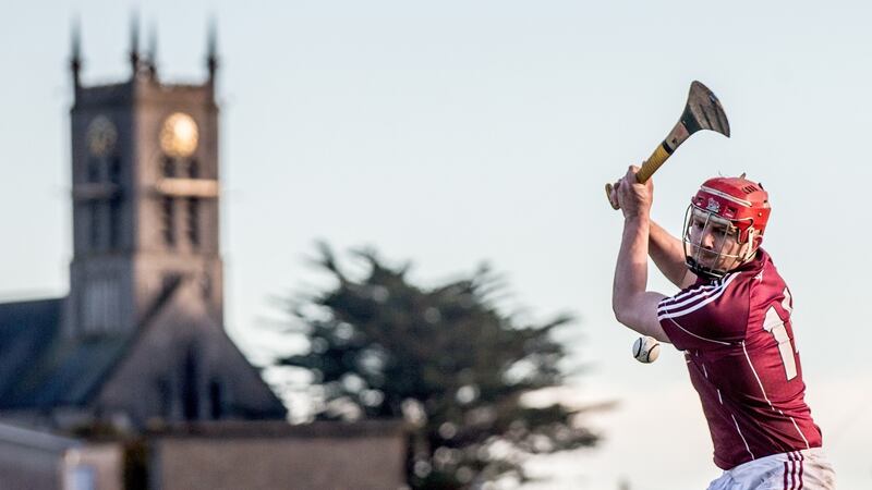 County pride: Joe Canning takes a free during a match in Ballinasloe. Photograph: James Crombie/Inpho