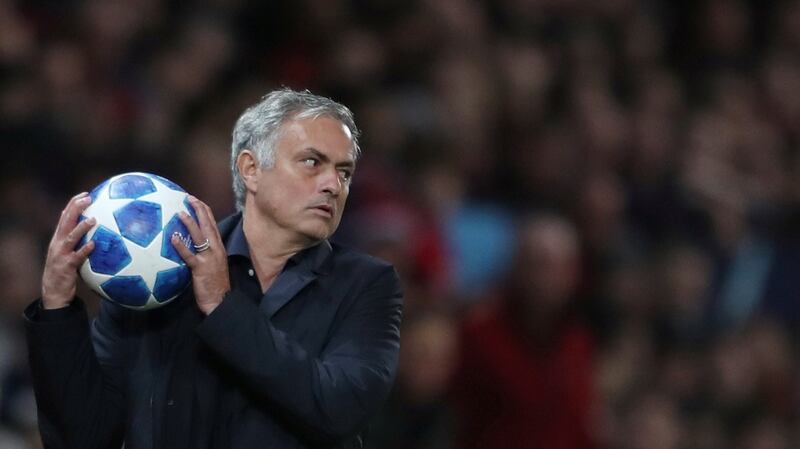 Jose Mourinho’s Manchester United were held at home by Valencia. Photograph: Lee Smith/Reuters