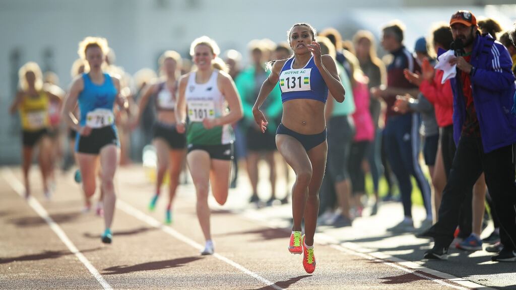 File photo of Nadia Power on her way to winning the 800m at last year’s Moyne Athletic Club Summer Games. Photo: Tommy Dickson/Inpho