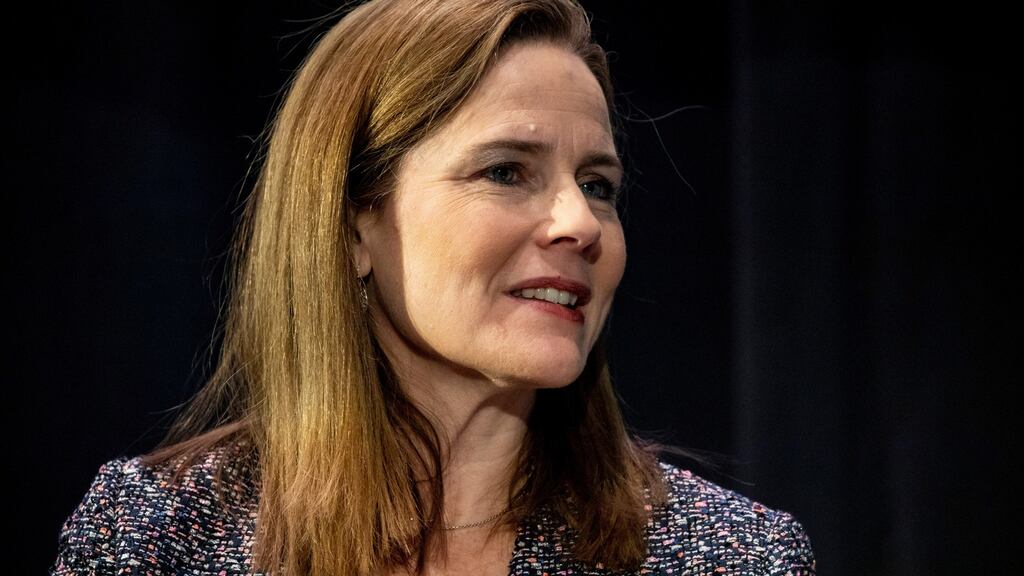 CNN reported on Friday night that Donald Trump plans to nominate judge Amy Coney Barrett to the supreme court. Photograph: New York Times