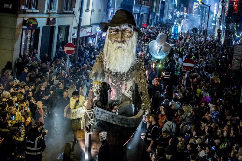 Macnas: the spectacle specialists are staging their Out of the Wild Sky parade in Galway and Dublin. Photograph: Allen Kiely