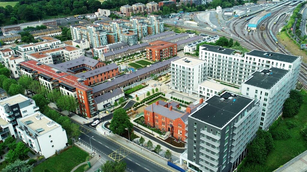 An aerial view of the Clancy Quay scheme at Islandbridge in Dublin 8