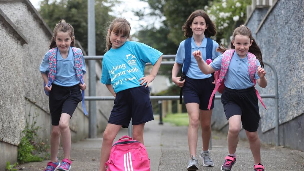 Ingrid McLoughlin (Centre L) with her twin Erica and their twin sisters Robin and Rhiannon. Photograph: Robbie Reynolds