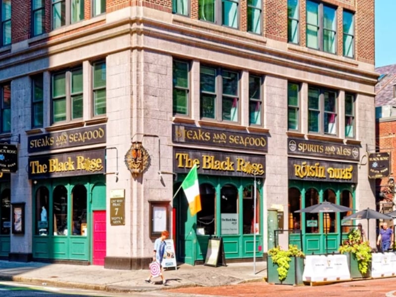 The Black Rose Irish pub in Boston where Dublin firefighter Terence Crosbie met the woman who said he later raped her.