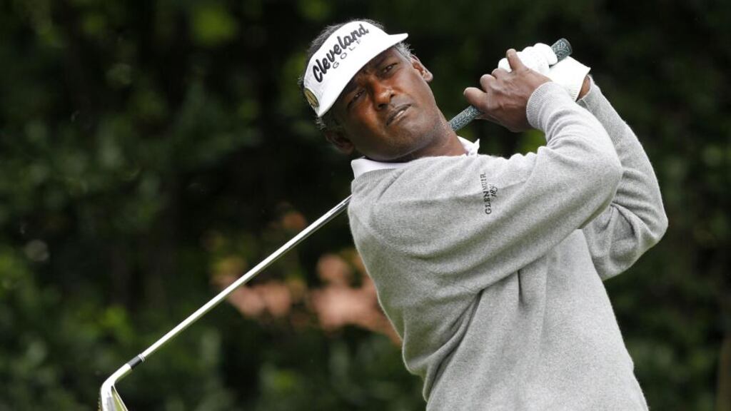 Vijay Singh has filed a lawsuit against the PGA Tour, claiming his reputation has been damaged by the organisation not doing a thorough job of researching his use of deer antler spray. Photograph: Peter Byrne/PA Wire