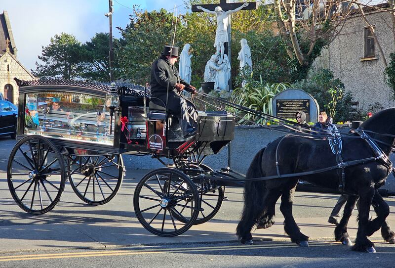 The funeral cortege of Brandon Ledwidge at St Canice's Church, Finglas, on Wednesday. Photograph: Colin Keegan, Collins Dublin