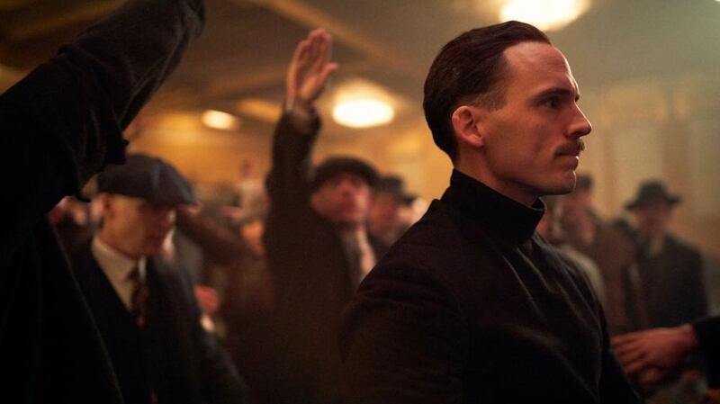 Sam Clafin as Oswald Mosley in Peaky Blinders. Photograph: Robert Viglasky/BBC/Caryn Mandabach Productions