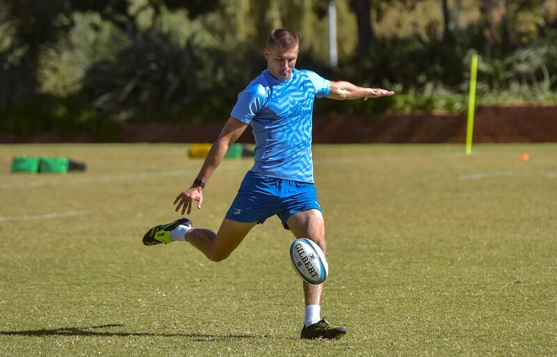 Sam Prendergast in training in Pretoria. Photograph: Christian Kotze/Steve Haag Sports/Inpho