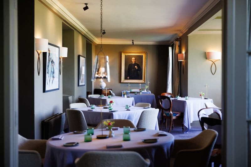 The diningroom at Gregans Castle Hotel in The Burren, Co Clare. Photograph Eamon Ward