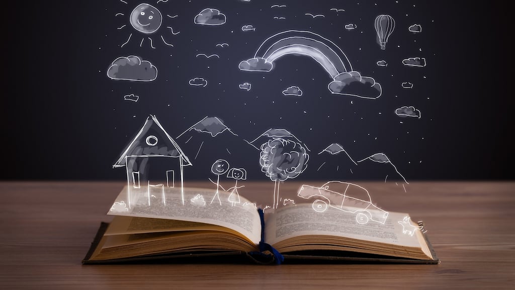 Ní haon iontas é mar sin go bhfuil an oiread dúil agus suim againn mar ghasúir ár scealta féin a roinnt, nó a chumadh.