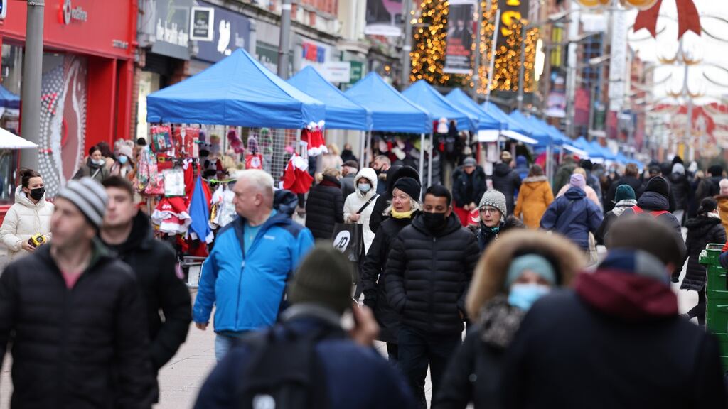 Henry Street, Dublin. The cost of flying cargo around the world has reached record levels in the run-up to Christmas. Photograph: Dara Mac Dónaill