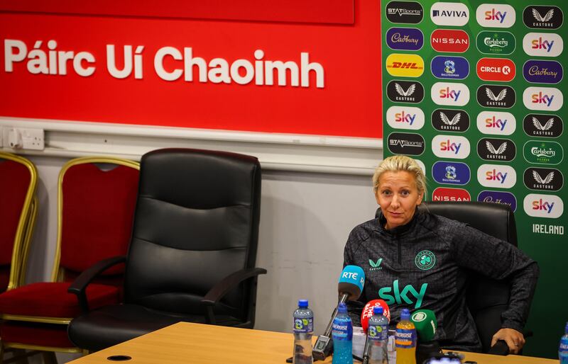 Head Coach Carla Ward says Ireland have prepared to 'get the job done' against Slovenia. Photograph: Ryan Byrne/Inpho