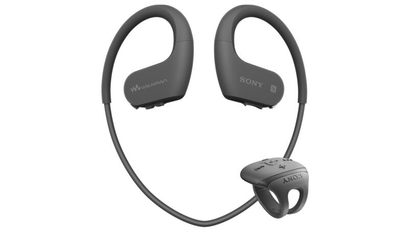 Tough and compact, the Sony all-in-one walkman has  got a lightweight, wrap-around headband you can even wear in the pool