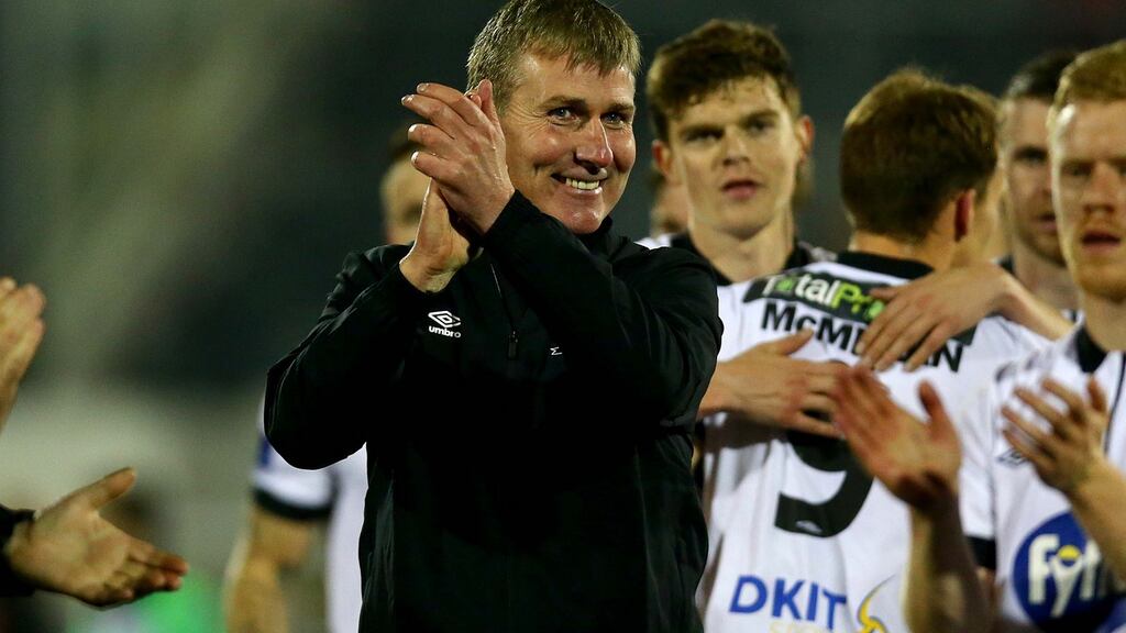 Dundalk manager Stephen Kenny at the end of Friday night’s FAI Cup semi-final. Photograph: Inpho/Donall Farmer