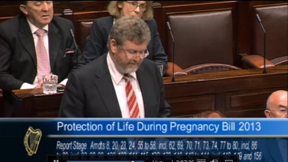 Minister for Health James Reilly speaks during the debate on the Protection of Life During Pregnancy Bill