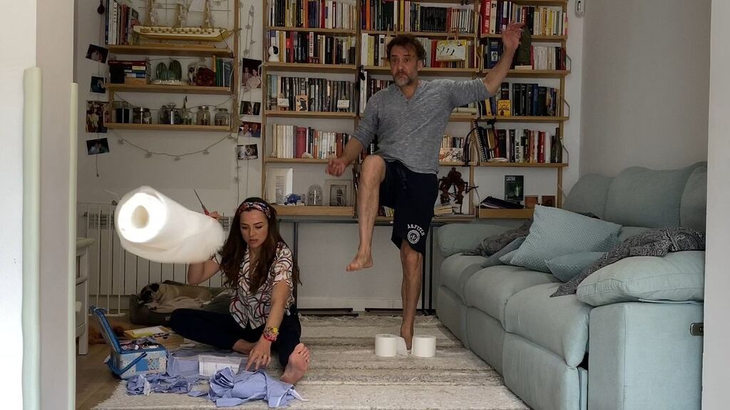 Quarantine Diaries: Cristina Alarcón and José Luis García Perez in Diarios de la Cuarentena. Photograph: RTVE