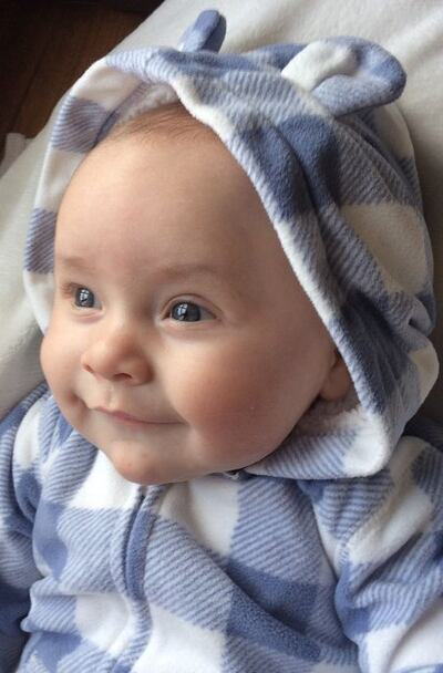 Evan, son of Una and Mark, was born by surrogacy in Ukraine.