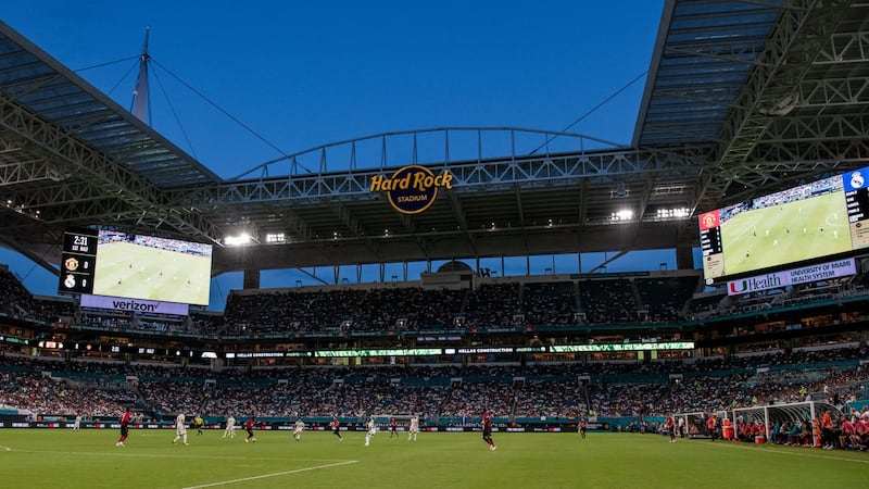 Manchester United played Real Madrid in a friendly at the Hard Rock Stadium in Miami last July. Photo: Getty Images