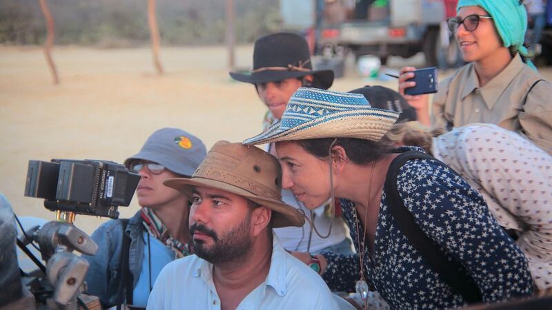 Double vision: Ciro Guerra and Cristina Gallego on the set of Birds of Passage