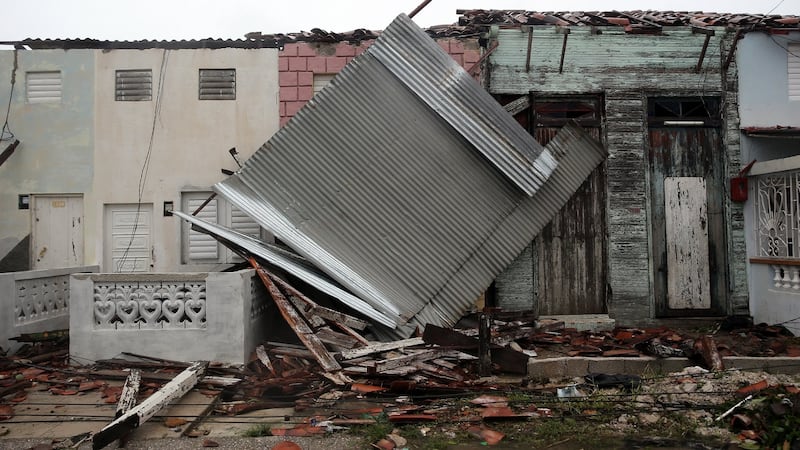 A view of a house after hurricane Irma hit Caibarien, Villa Clara, Cuba. Photograph: EPA/Alejandro Ernesto