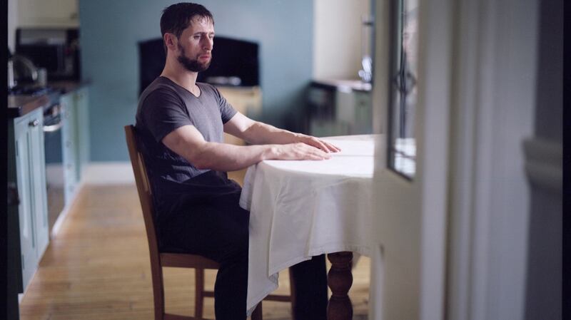 Aaron Monaghan in The Second Violinist: he is neurotically unable to take a compliment