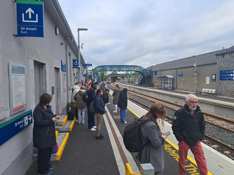 Passengers waiting for the Ennis to Limerick train earlier this week. Photograph: Andrew Hamilton