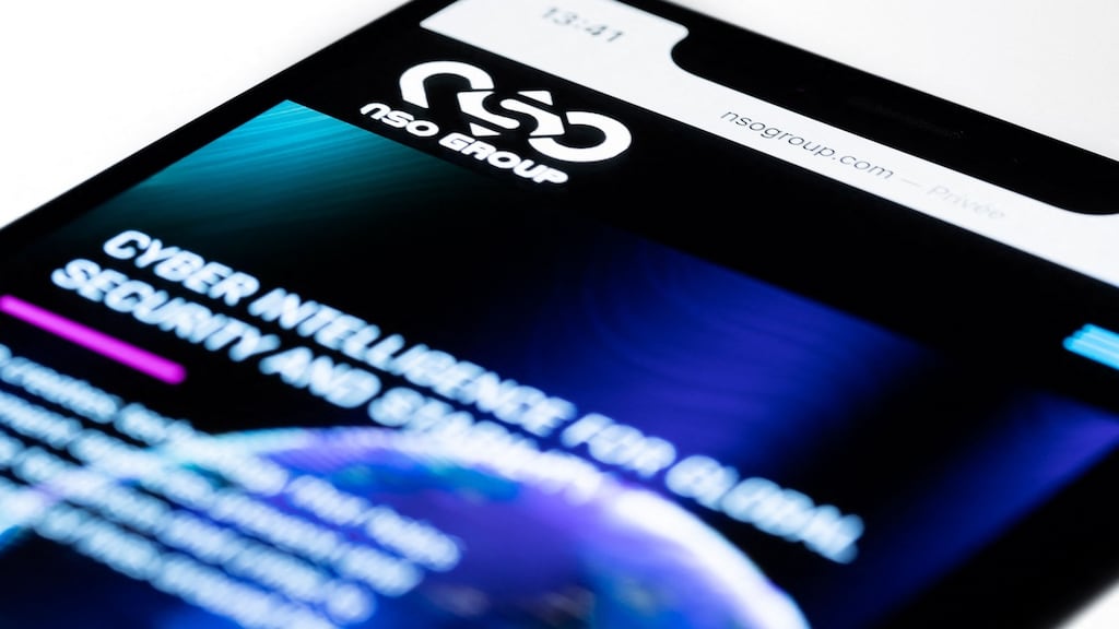 Pegasus is designed to take advantage of the capabilities of modern phones as powerful computing and communication devices. Photograph: Joe Safet/AFP