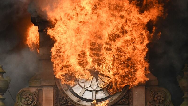 Primark in Belfast on fire.