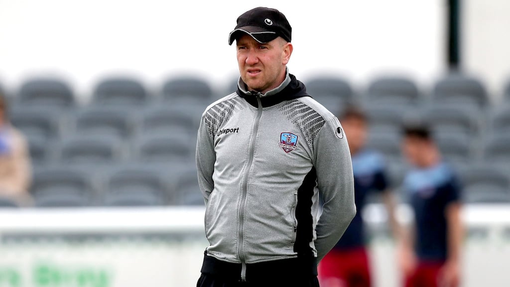 Galway United manager Shane Keegan is without suspended midfielder Gavan Holohan for the must-win clash against Dundalk. Photograph: Bryan Keane/Inpho