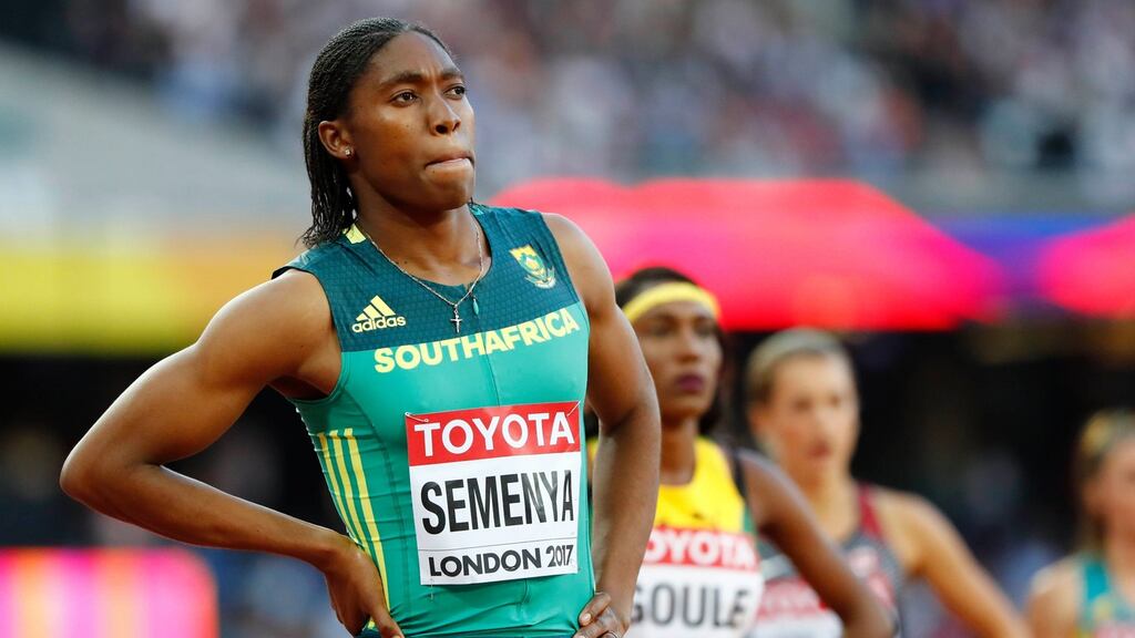 Caster Semenya at the World Athletics Championships in London in 2017. Photograph: Lucy Nicholson/Reuters