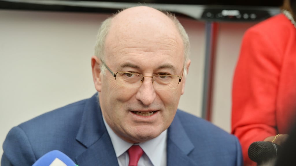 Phil Hogan: in a speech to the European Parliament he said European producers had to share responsibility for the continuing glut in supply, which has seen milk prices fall by more than 40 per cent since 2014. Photograph: Alan Betson / The Irish Times