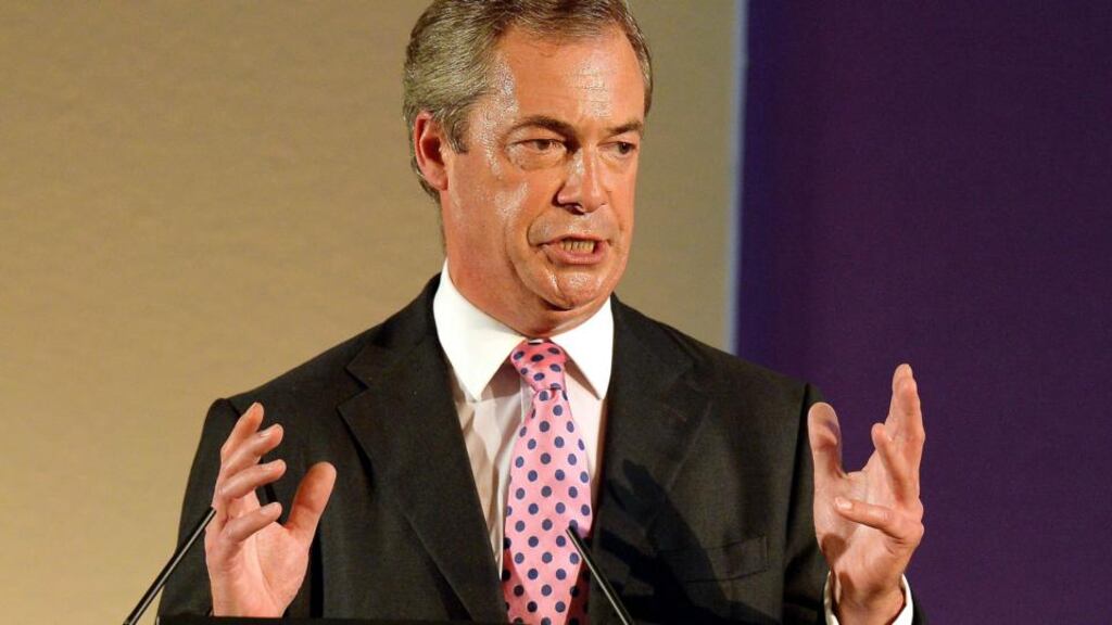 UK Independence leader Nigel Farage wants immigrants barred from getting benefits for five years. Photograph: PA