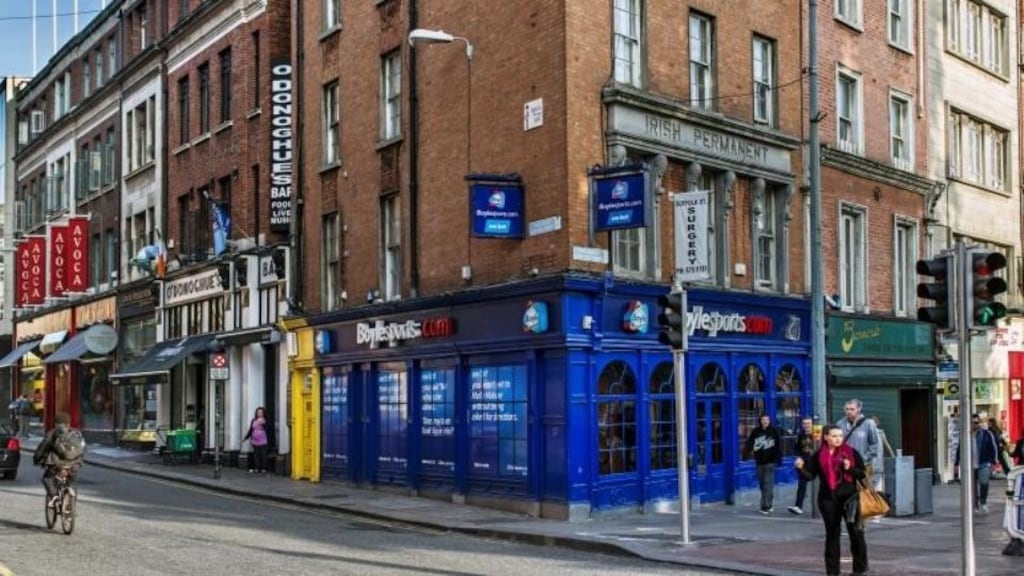 Shop at the Grafton/Suffolk Street junction: the five-storey- over-basement building is guiding at €4.5 million.