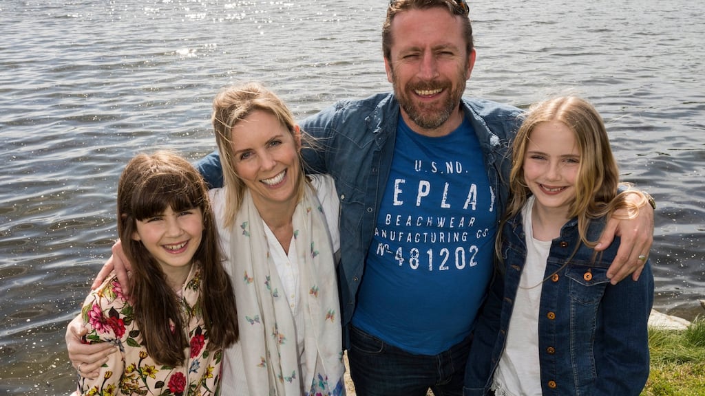 Sherna Malone and husband Brendan McCormack, with twin daughters Ella (left) and Zoe in Rosscarbery, Co Cork.  Photograph: Emma Jervis Photography