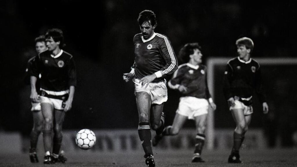 European Championship qualifier between Republic of Ireland and Scotland on February 18th, 1987. Photo: Billy Stickland/Inpho