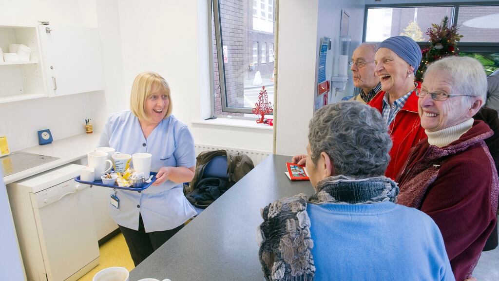 Pictured Majella Chisholm, who operates a voluntary tea and coffee station at the oncology department of Cork University Hospital. Photograph: Daragh Mc Sweeney/Provision