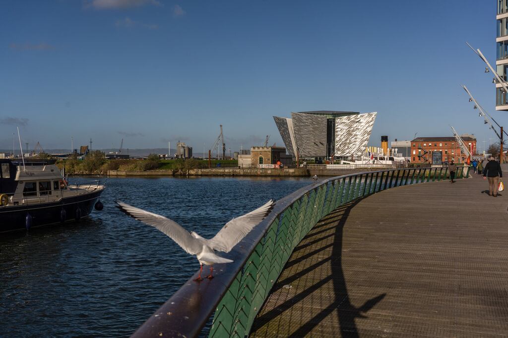 The Titanic Belfast visitor attraction in the Titanic Quarter in Belfast. Photograph: Paulo Nunes dos Santos/Bloomberg via Getty Images