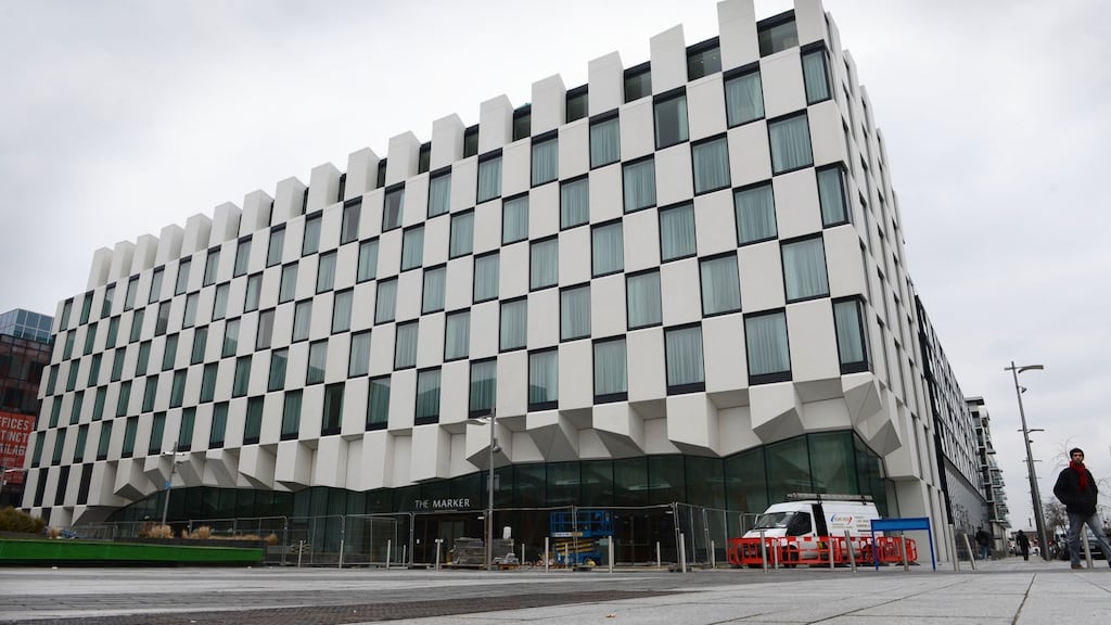 Tetrarch already owns a number of hotels in Ireland, including the five-star Marker (above) on Grand Canal Square in Dublin’s docklands. Photograph: Cyril Byrne/The Irish Times