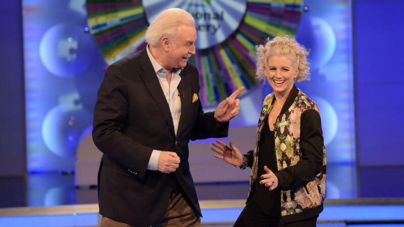 Winning Streak: presenters Marty Whelan and Sinead Kennedy. Photograph: Bryan Meade