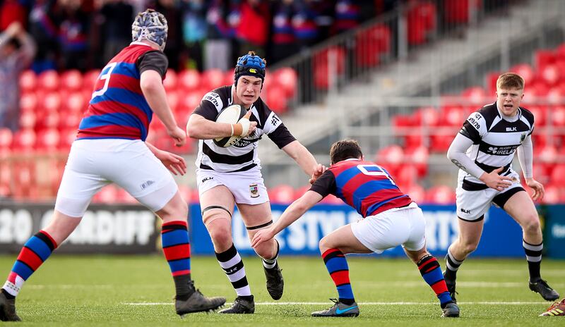 Jack Kelleher of PBC in action against St Munchin's in the Munster Schools Senior Cup semi-final on February 26th, 2020. Photograph: Tommy Dickson/Inpho
